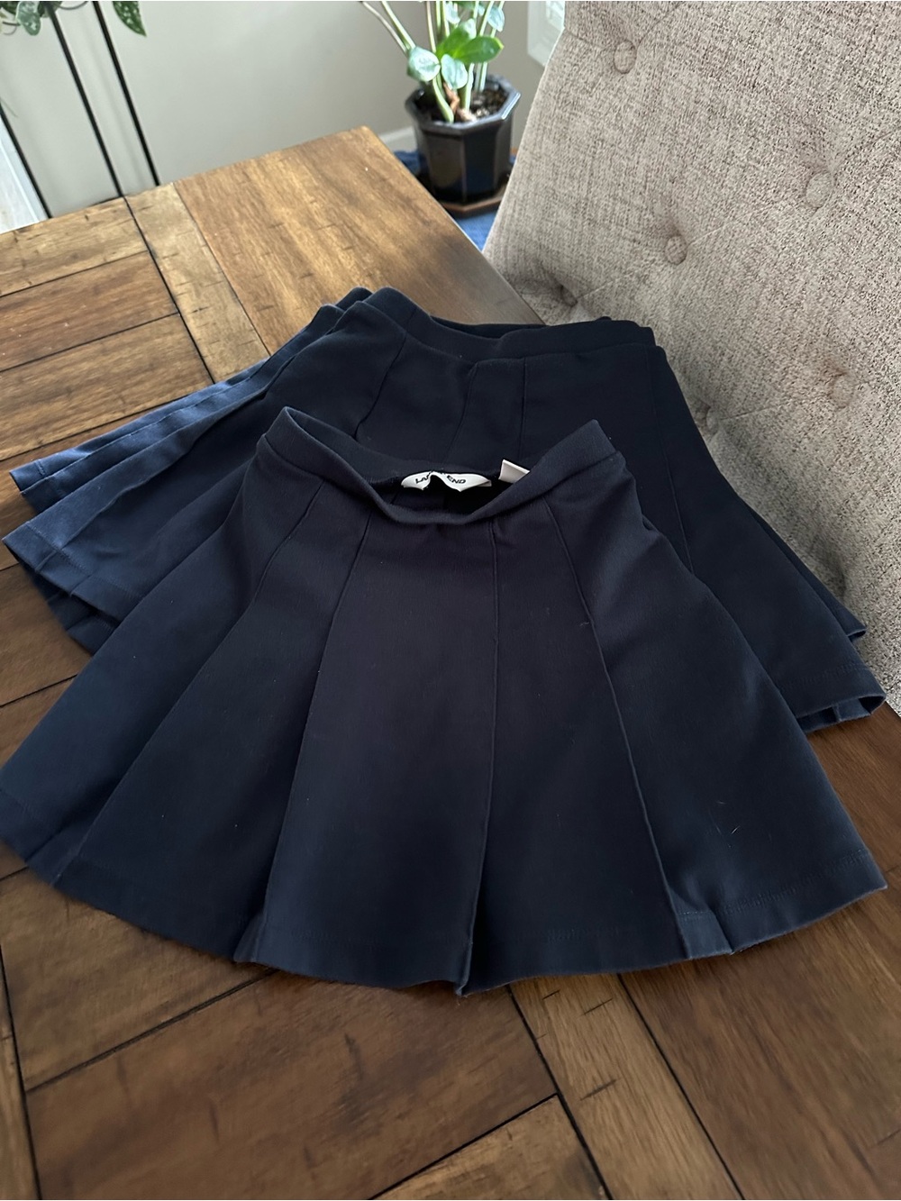 Set of 3 - School Uniform Girls Ponte Pleat Skirt Top of Knee